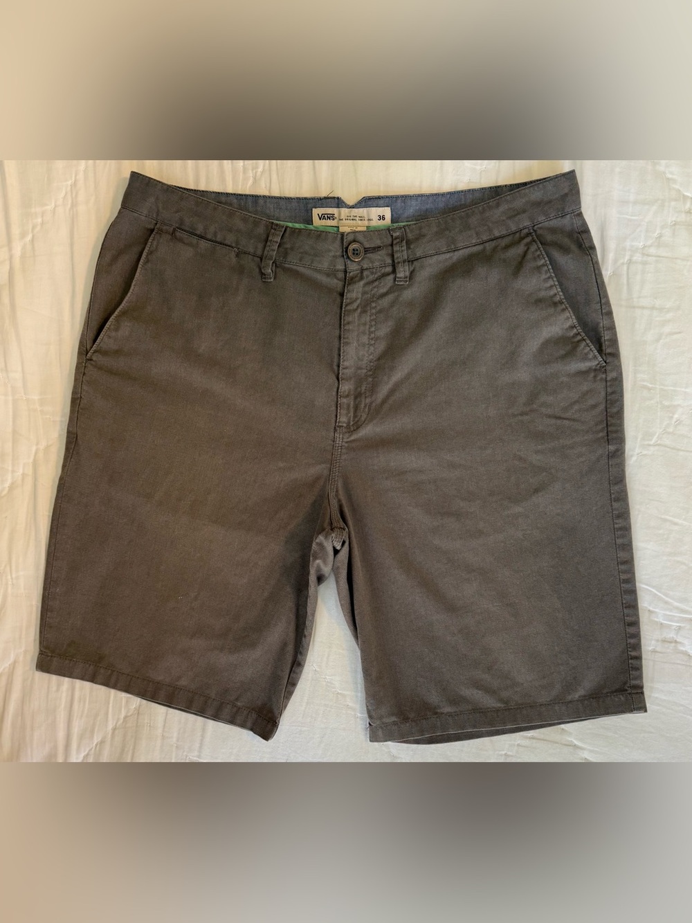 Vans Men’s Gray Textured Chino Walk Shorts Size 36 VN00004VCX4